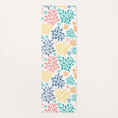 抽象芸術カラフル花模様 ヨガマット (正面)