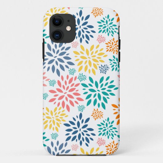 抽象芸術カラフル花模様 Case-Mate iPhoneケース (裏面)