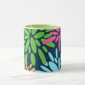 抽象芸術カラフル花火の花マグカップ マグカップ (中央)