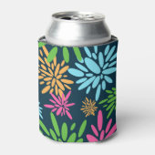 抽象芸術カラフル花火クールの花 缶クーラー (缶正面)