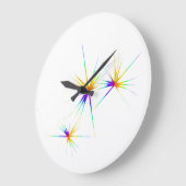 抽象芸術カラフル花火ラウンド ラージ壁時計 (傾斜)