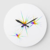 抽象芸術カラフル花火ラウンド ラージ壁時計 (正面)