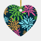 抽象芸術カラフル花火花オーナメント セラミックオーナメント (正面)