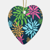 抽象芸術カラフル花火花オーナメント セラミックオーナメント (左)