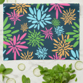 抽象芸術カラフル花火花キッチンタオル キッチンタオル (折り畳み)