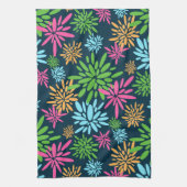 抽象芸術カラフル花火花キッチンタオル キッチンタオル (縦)