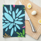 抽象芸術カラフル花火花キッチンタオル キッチンタオル (四つ折り)