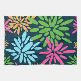 抽象芸術カラフル花火花キッチンタオル キッチンタオル