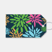 抽象芸術カラフル花火花ギフトラベル ギフトタグ (正面(横))