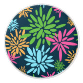 抽象芸術カラフル花火花セラミックプル セラミックノブ (正面)