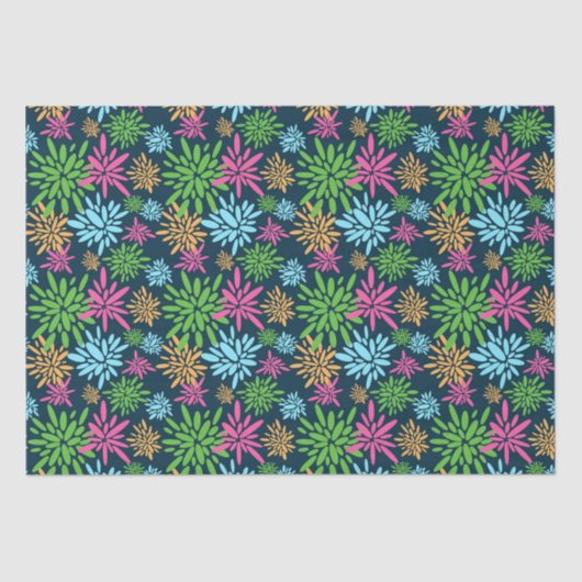 抽象芸術カラフル花火花ティッシュペーパー 薄葉紙 (正面)