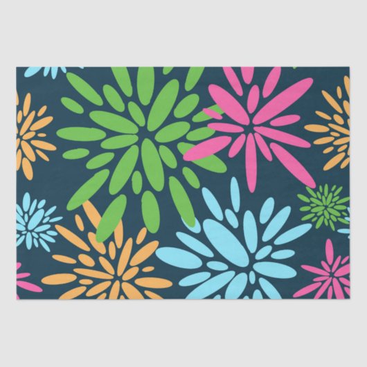 抽象芸術カラフル花火花ティッシュペーパー 薄葉紙 (正面)