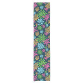 抽象芸術カラフル花火花テーブルランナー ショートテーブルランナー (正面)