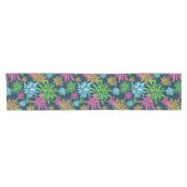 抽象芸術カラフル花火花テーブルランナー ショートテーブルランナー (横)