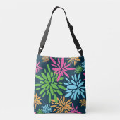 抽象芸術カラフル花火花トート クロスボディバッグ (裏面)
