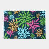 抽象芸術カラフル花火花ドアマット ドアマット (正面)