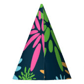 抽象芸術カラフル花火花パーティー帽子 パーティーハット (裏面)