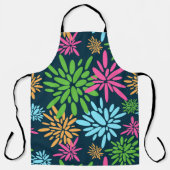 抽象芸術カラフル花火花プリントエプロン エプロン (正面)