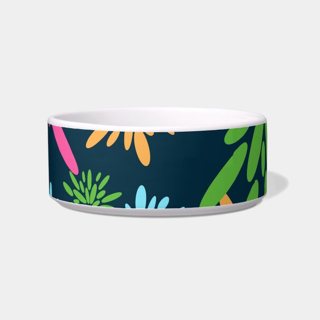 抽象芸術カラフル花火花ペットボウル ボウル (左)