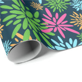 抽象芸術カラフル花火花ラッピング紙 ラッピングペーパー (ロールコーナー)