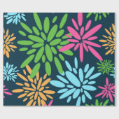 抽象芸術カラフル花火花ラッピング紙 ラッピングペーパー (フラット)