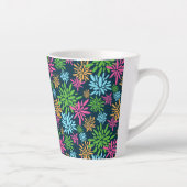 抽象芸術カラフル花火花ラテマグカップ カフェラテマグ (右)