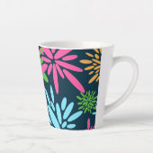 抽象芸術カラフル花火花ラテマグカップ カフェラテマグ (右)