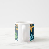 抽象芸術カラフル花火花専門マグカップ エスプレッソカップ (裏面)