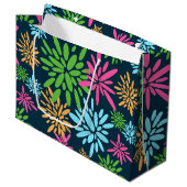 抽象芸術カラフル花火花抱き枕 ラージペーパーバッグ (正面アングル)