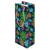 抽象芸術カラフル花火花抱き枕 ワインギフトバッグ (裏面アングル)