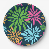 抽象芸術カラフル花火花紙プレート ペーパープレート (正面)