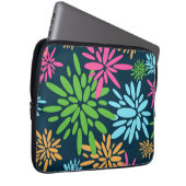 抽象芸術カラフル花火花電子バッグ ラップトップスリーブ (正面右)