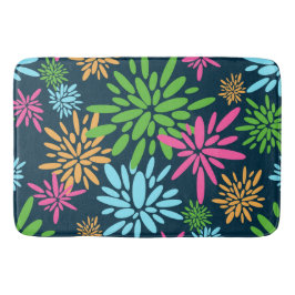 抽象芸術カラフル花火花風呂マット バスマット