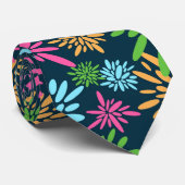 抽象芸術カラフル花火花首タイ ネクタイ (ロール)