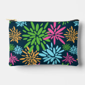 抽象芸術カラフル花火花 アクセサリーポーチ (正面)
