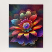 抽象芸術カラフル花 ジグソーパズル (縦)