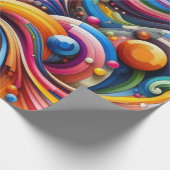 抽象芸術カラフル芸術 ラッピングペーパー (角)