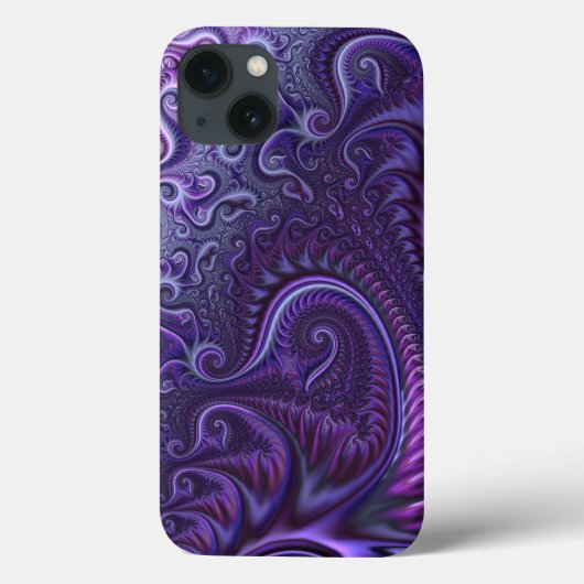 抽象芸術カラフル薄紫とバイオレット緩和曲線パターン Case-Mate iPhoneケース (裏面)