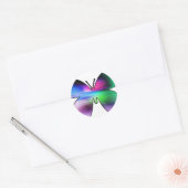 抽象芸術カラフル蝶 ラウンドシール (封筒)
