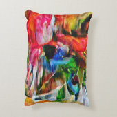 抽象芸術カラフル表現主義キャットアートプリント» アクセントクッション (裏面(縦))