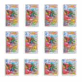 抽象芸術カラフル表現主義キャットアートプリント» シール (正面)