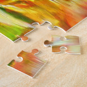 抽象芸術カラフル表現主義キャットアートプリント» ジグソーパズル (側面)