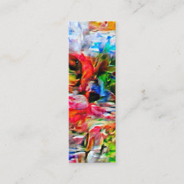 抽象芸術カラフル表現主義キャットアートプリント» スキニー名刺