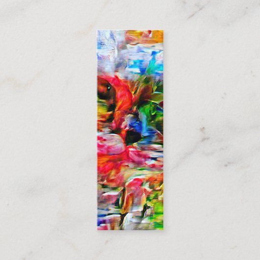 抽象芸術カラフル表現主義キャットアートプリント» スキニー名刺 (正面)