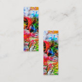 抽象芸術カラフル表現主義キャットアートプリント» スキニー名刺 (正面/裏面)