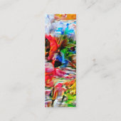 抽象芸術カラフル表現主義キャットアートプリント» スキニー名刺 (裏面)