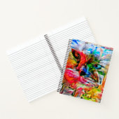 抽象芸術カラフル表現主義キャットアートプリント» ノートブック (内部)