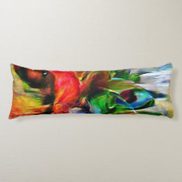抽象芸術カラフル表現主義キャットアートプリント» ボディピロー