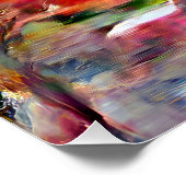 抽象芸術カラフル表現主義キャットアートプリント» ポスター (コーナー)