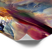 抽象芸術カラフル表現主義キャットアートプリント» ポスター (角)